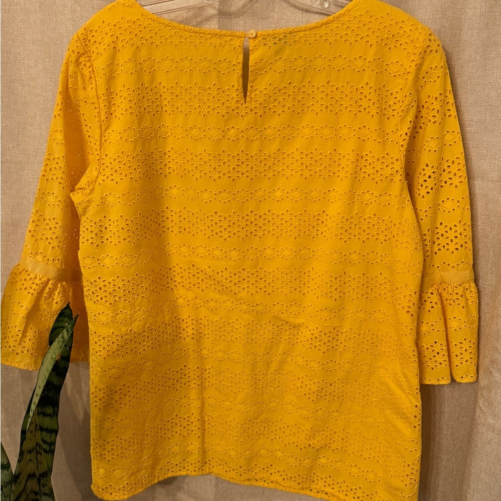 Talbots yellow popover top medium - Picture 2 of 3